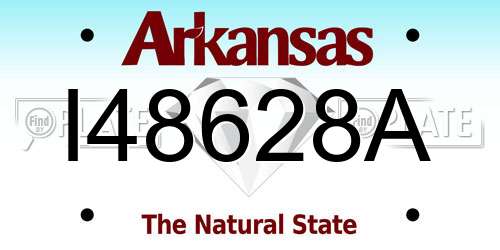 I48628A Arkansas License Plate