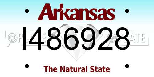 I486928 Arkansas License Plate