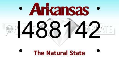 I488142 Arkansas License Plate