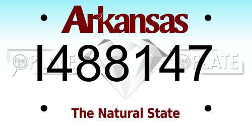 I488147 Arkansas License Plate