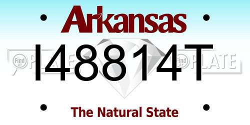 I48814T Arkansas License Plate