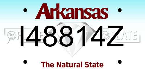 I48814Z Arkansas License Plate
