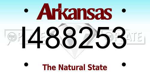 I488253 Arkansas License Plate