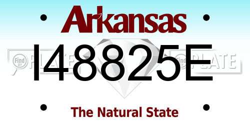I48825E Arkansas License Plate
