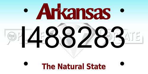 I488283 Arkansas License Plate