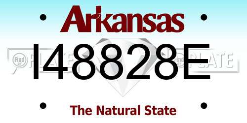 I48828E Arkansas License Plate