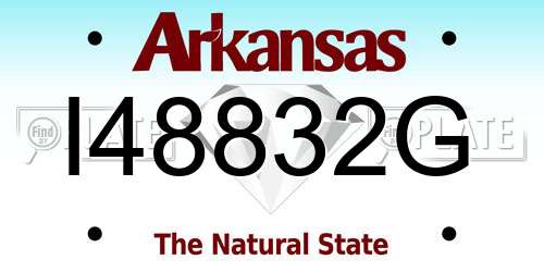 I48832G Arkansas License Plate