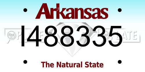 I488335 Arkansas License Plate