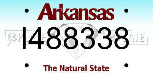 I488338 Arkansas License Plate