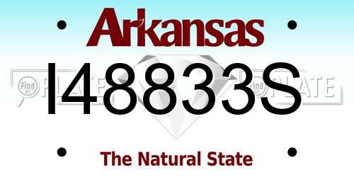 I48833S Arkansas License Plate