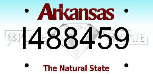 I488459 Arkansas License Plate