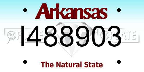 I488903 Arkansas License Plate