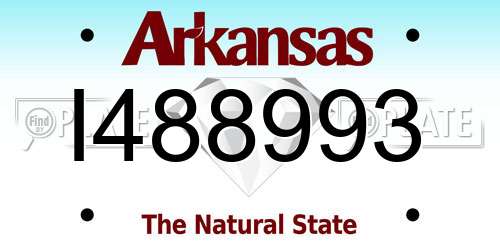 I488993 Arkansas License Plate