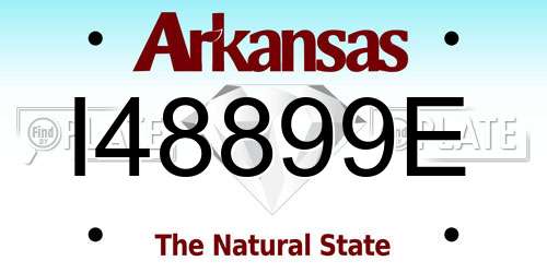 I48899E Arkansas License Plate
