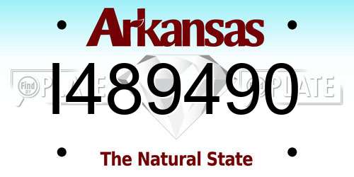 I489490 Arkansas License Plate
