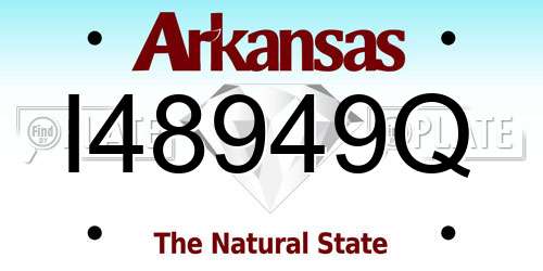 I48949Q Arkansas License Plate
