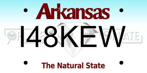 I48KEW Arkansas License Plate