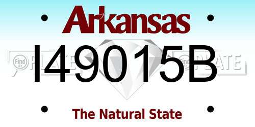 I49015B Arkansas License Plate