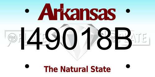 I49018B Arkansas License Plate
