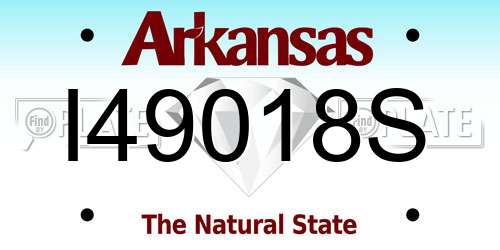 I49018S Arkansas License Plate