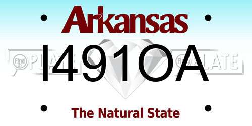 I491OA Arkansas License Plate