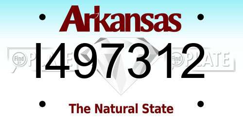 I497312 Arkansas License Plate