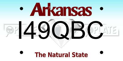 I49QBC Arkansas License Plate