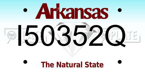 I50352Q Arkansas License Plate