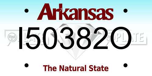 I50382O Arkansas License Plate