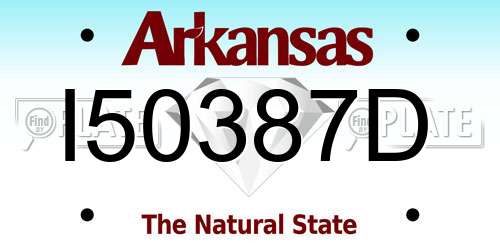 I50387D Arkansas License Plate
