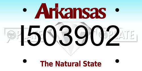 I503902 Arkansas License Plate