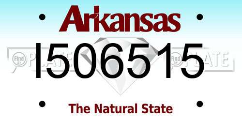 I506515 Arkansas License Plate