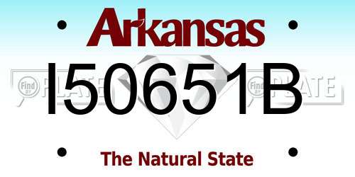I50651B Arkansas License Plate