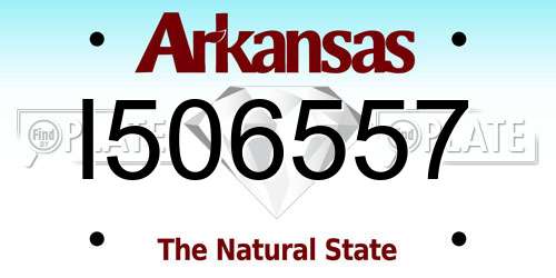 I506557 Arkansas License Plate