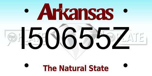 I50655Z Arkansas License Plate