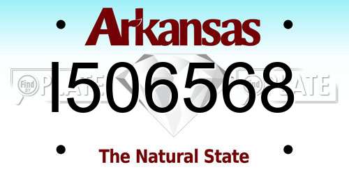 I506568 Arkansas License Plate