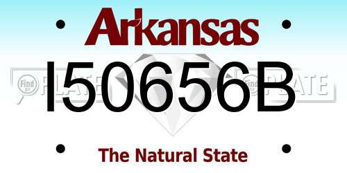 I50656B Arkansas License Plate