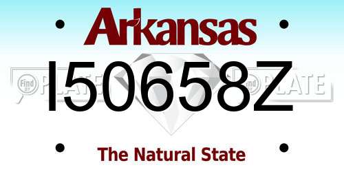 I50658Z Arkansas License Plate