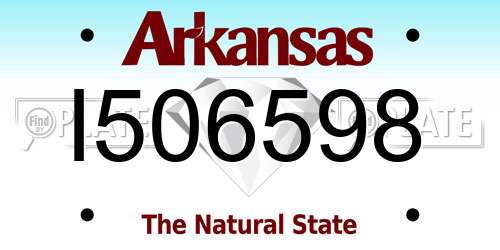 I506598 Arkansas License Plate