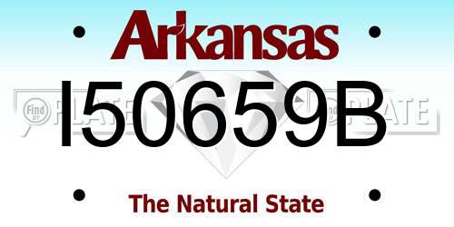 I50659B Arkansas License Plate