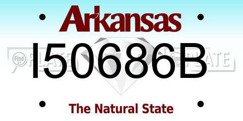 I50686B Arkansas License Plate