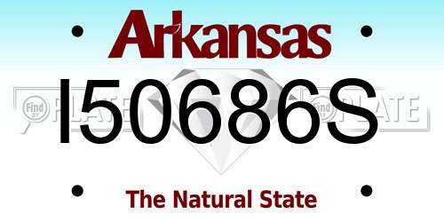 I50686S Arkansas License Plate