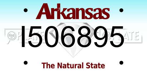 I506895 Arkansas License Plate