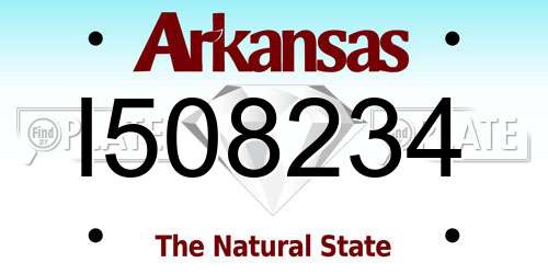 I508234 Arkansas License Plate