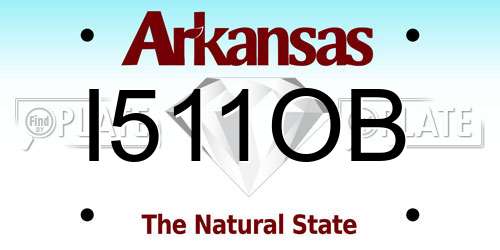 I511OB Arkansas License Plate