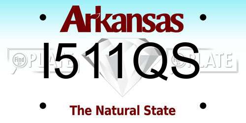 I511QS Arkansas License Plate