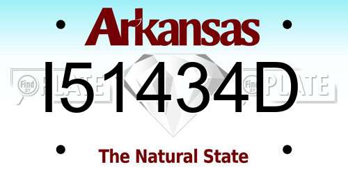 I51434D Arkansas License Plate