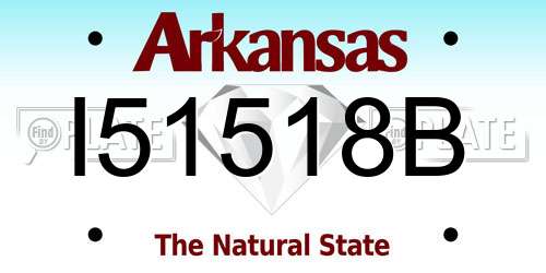 I51518B Arkansas License Plate