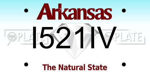 I521IV Arkansas License Plate