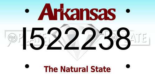 I522238 Arkansas License Plate